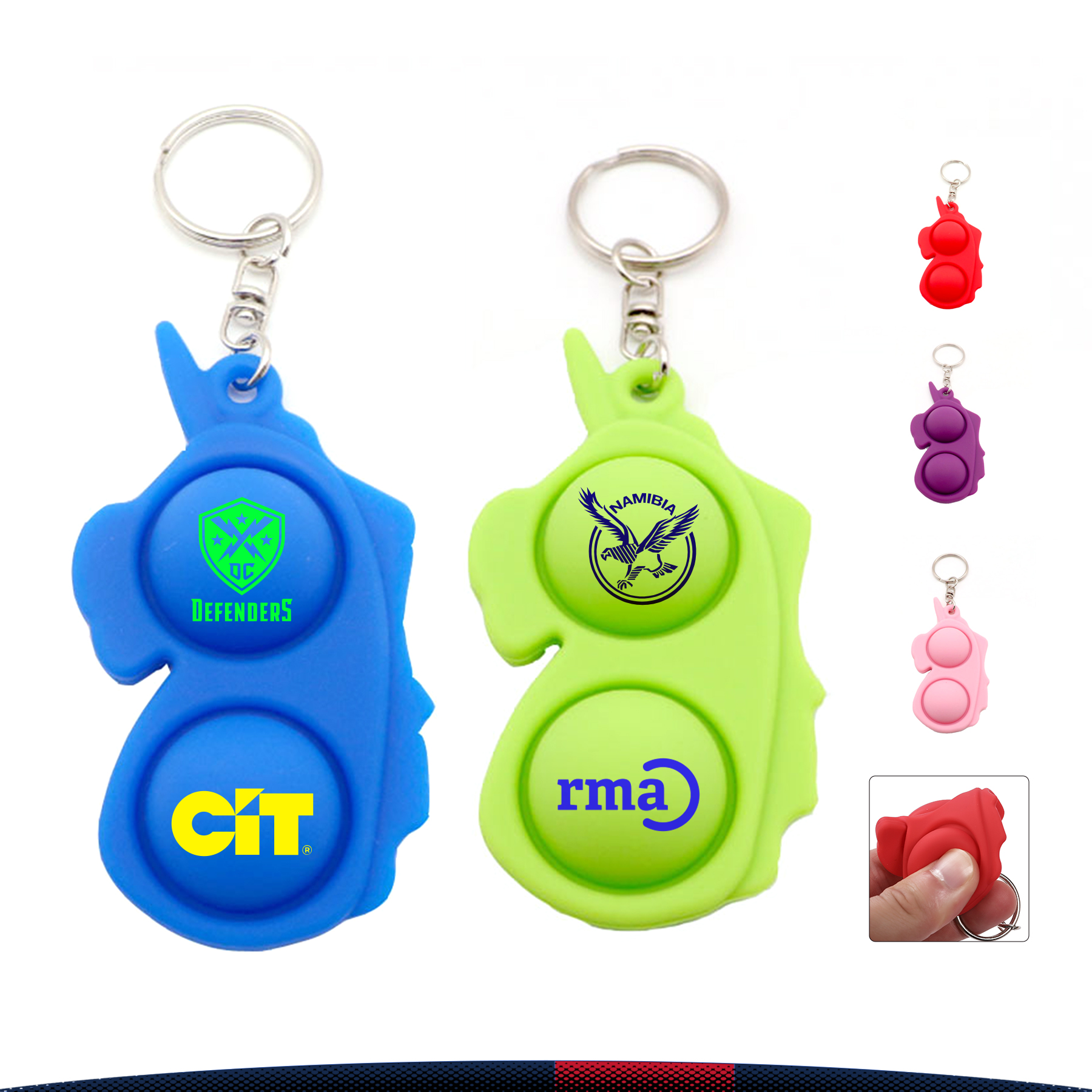 Unicorn Push Pop Bubble Keychain 6