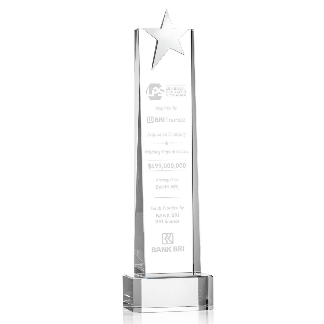 Fanshaw Silver Star Award on Base - Clear 13
