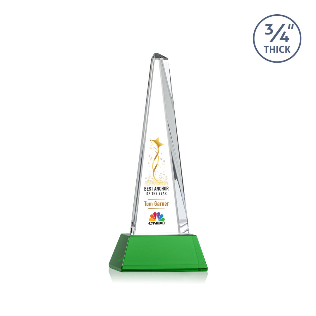 Majestic Tower VividPrint™ Award on Newhaven Base - Green 5