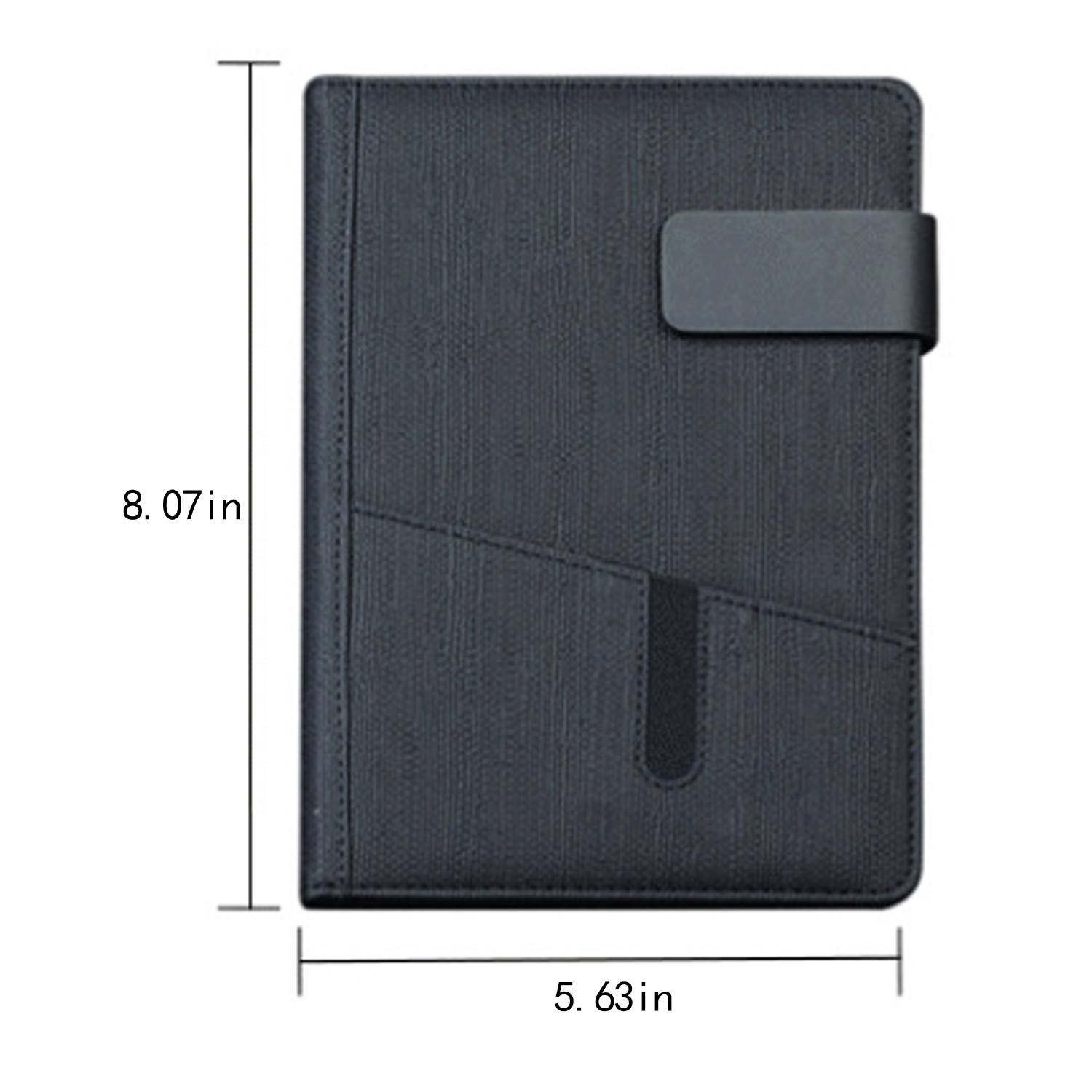 A5 PU Leather Magnetic Closure Notebook w/ Pocket 6