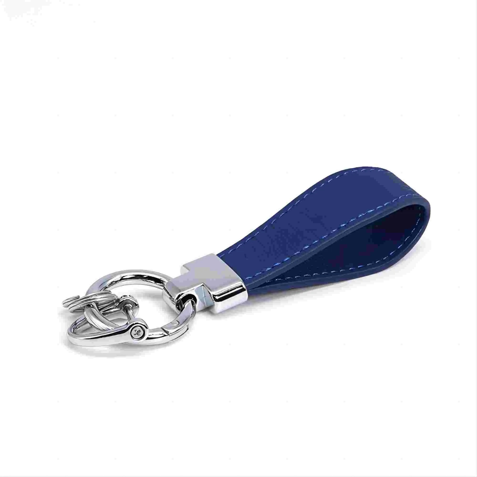 Leather Keychain With Clip Ring 2
