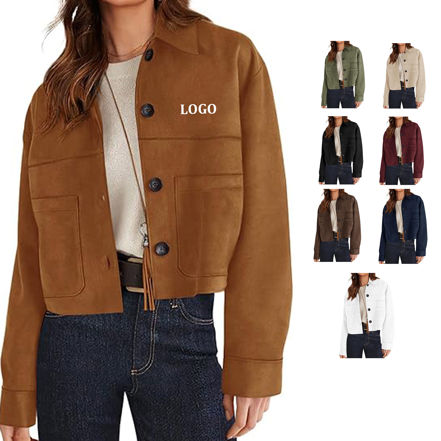 Faux Suede Bomber Jacket 9