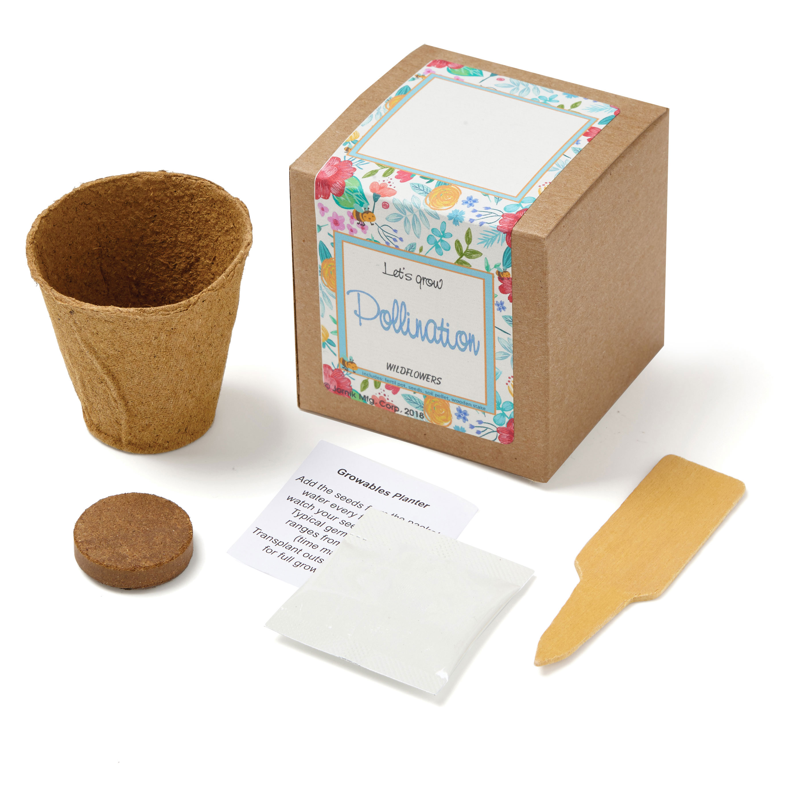 Wildflowers Planter in Kraft Gift Box w/Seeds