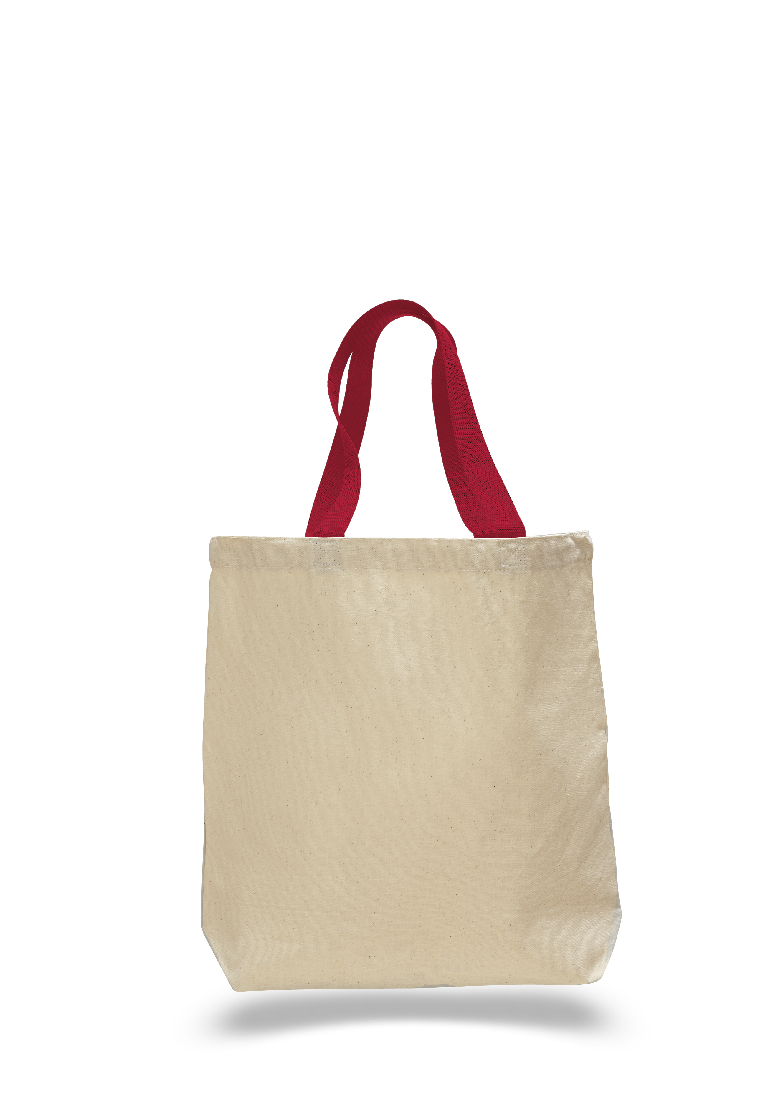Heavy 12 oz Canvas Cotton Promotional Tote Bag with Colored Handles, custom tote bag with logo imprint 5