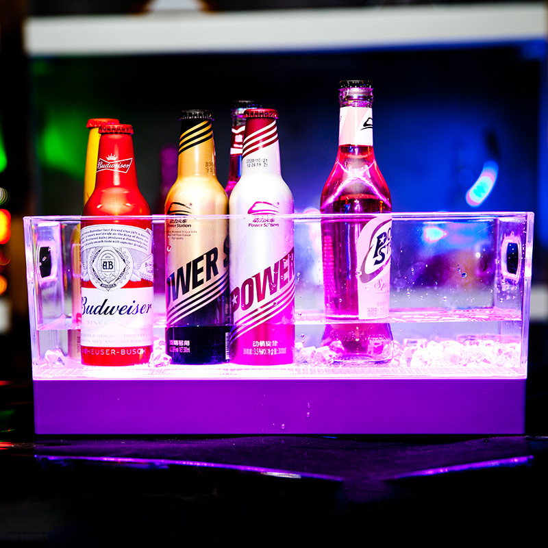 12cs Bottle Square Colors Changing Led Ice Bucket 2