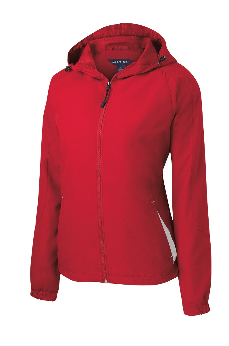Sport-Tek Women's Colorblock Hooded Raglan Jacket. LST76 14