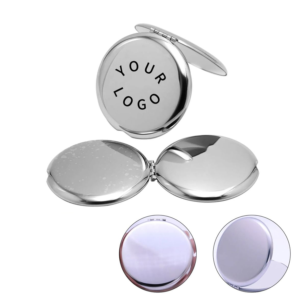 Metal Compact Mirror Folding Square Travel 3