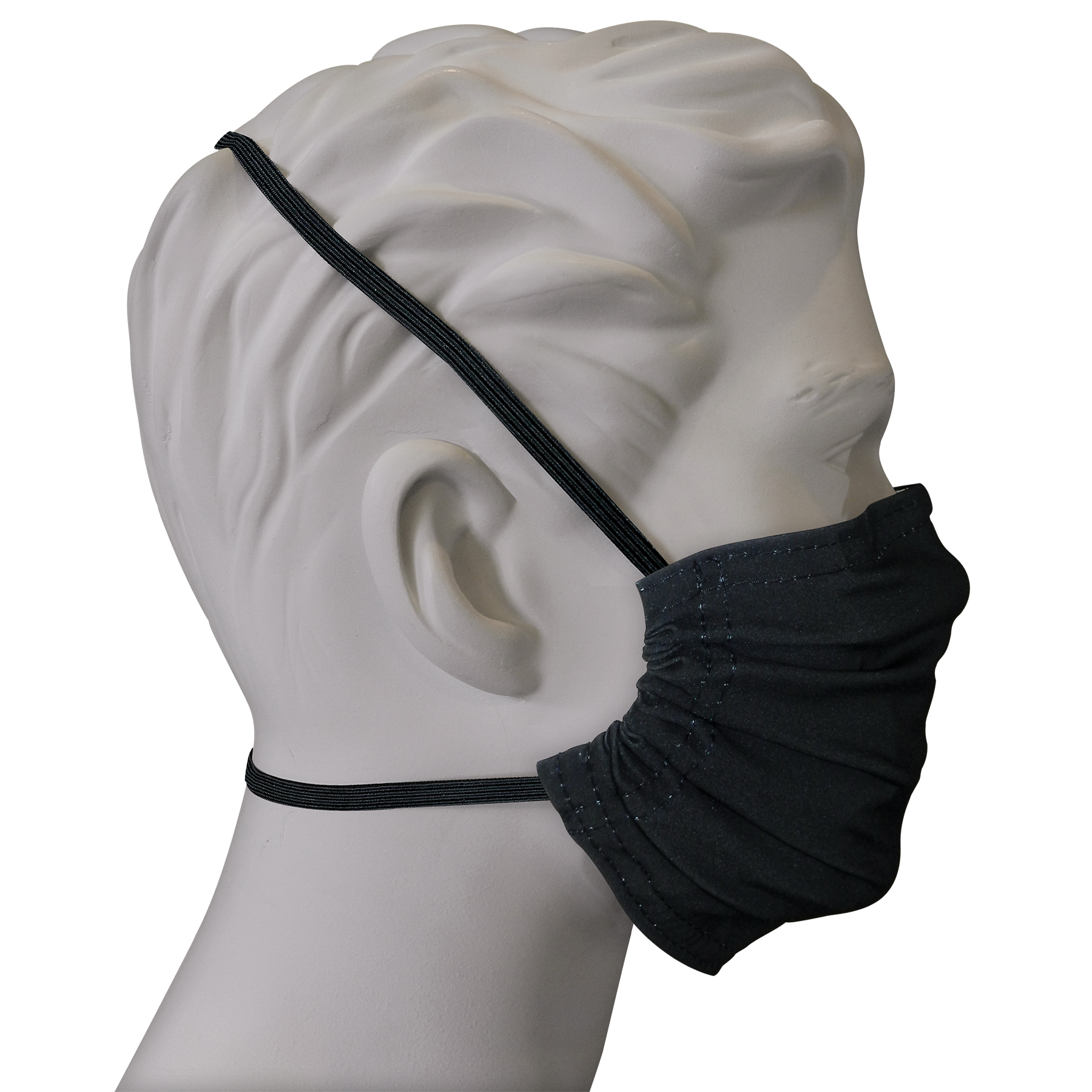Premium Black Fabric Face Mask 4