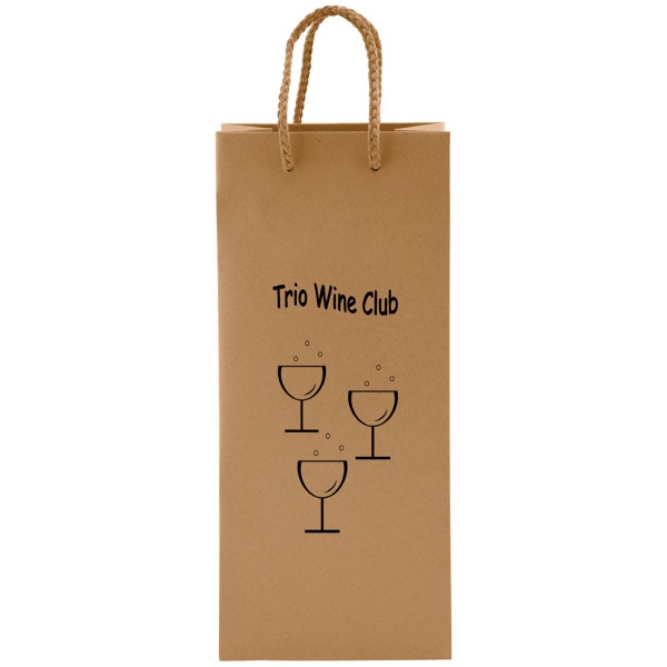 Non-Laminated Natural Kraft Eurotote, custom paper bag with logo imprint 2