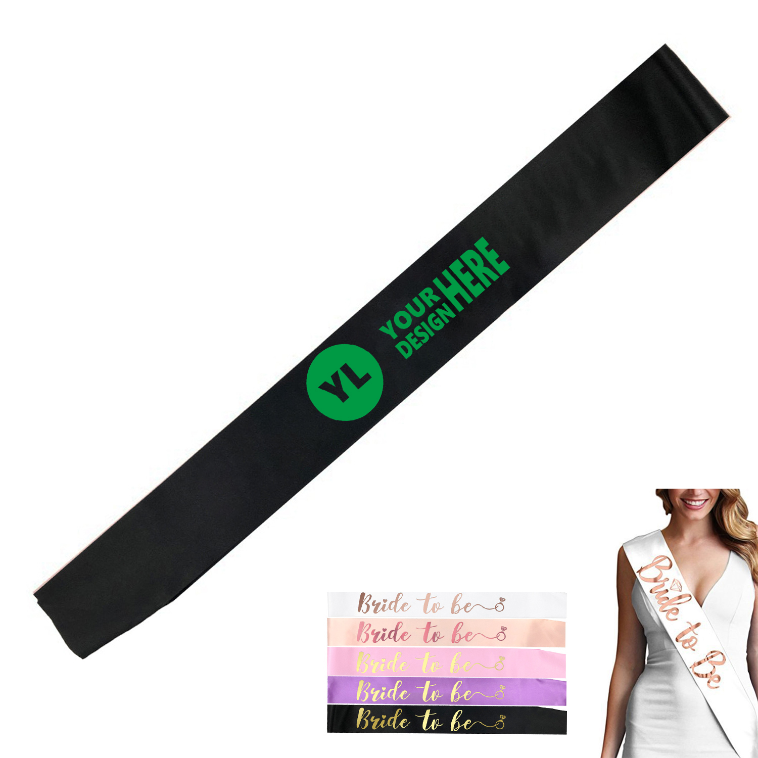 Glitter Customizable Sash 1