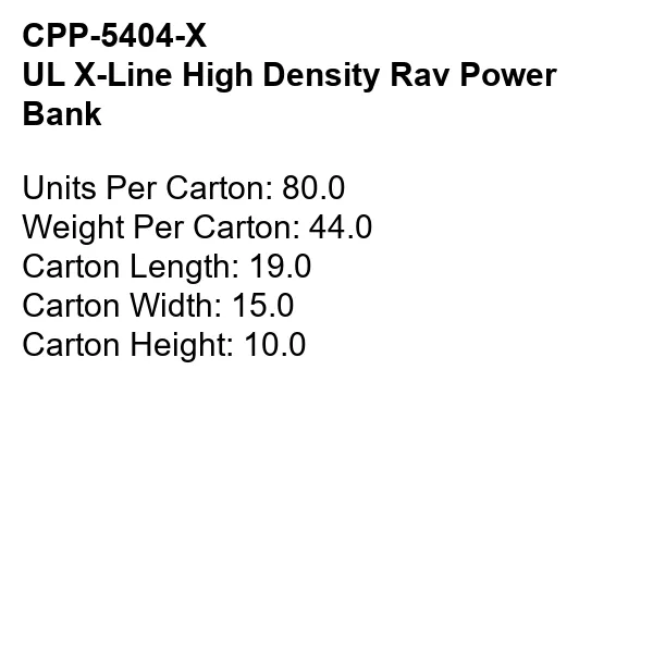 UL X LINE HIGH DENSITY RAV POWER BANK 6