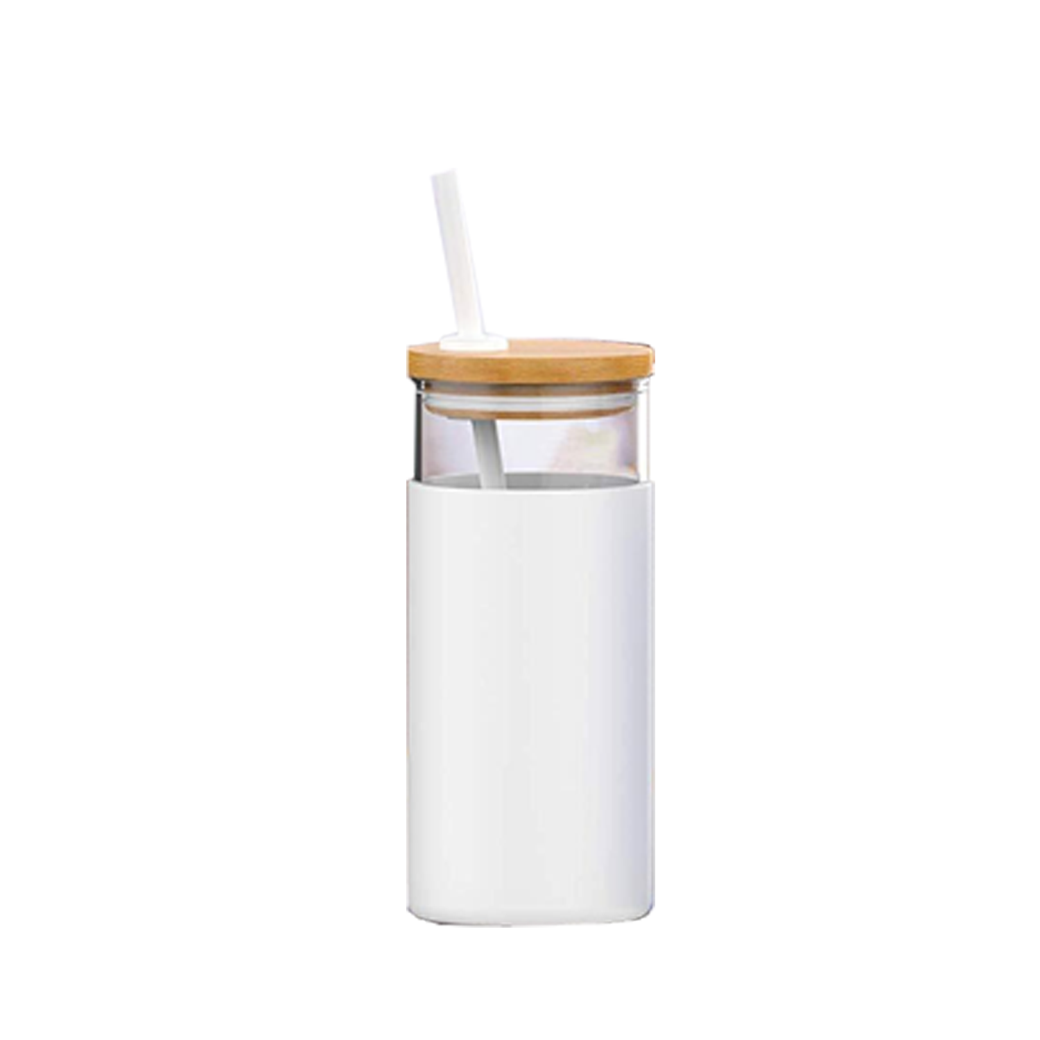 Bamboo Cap Glass Drink Bottle 5