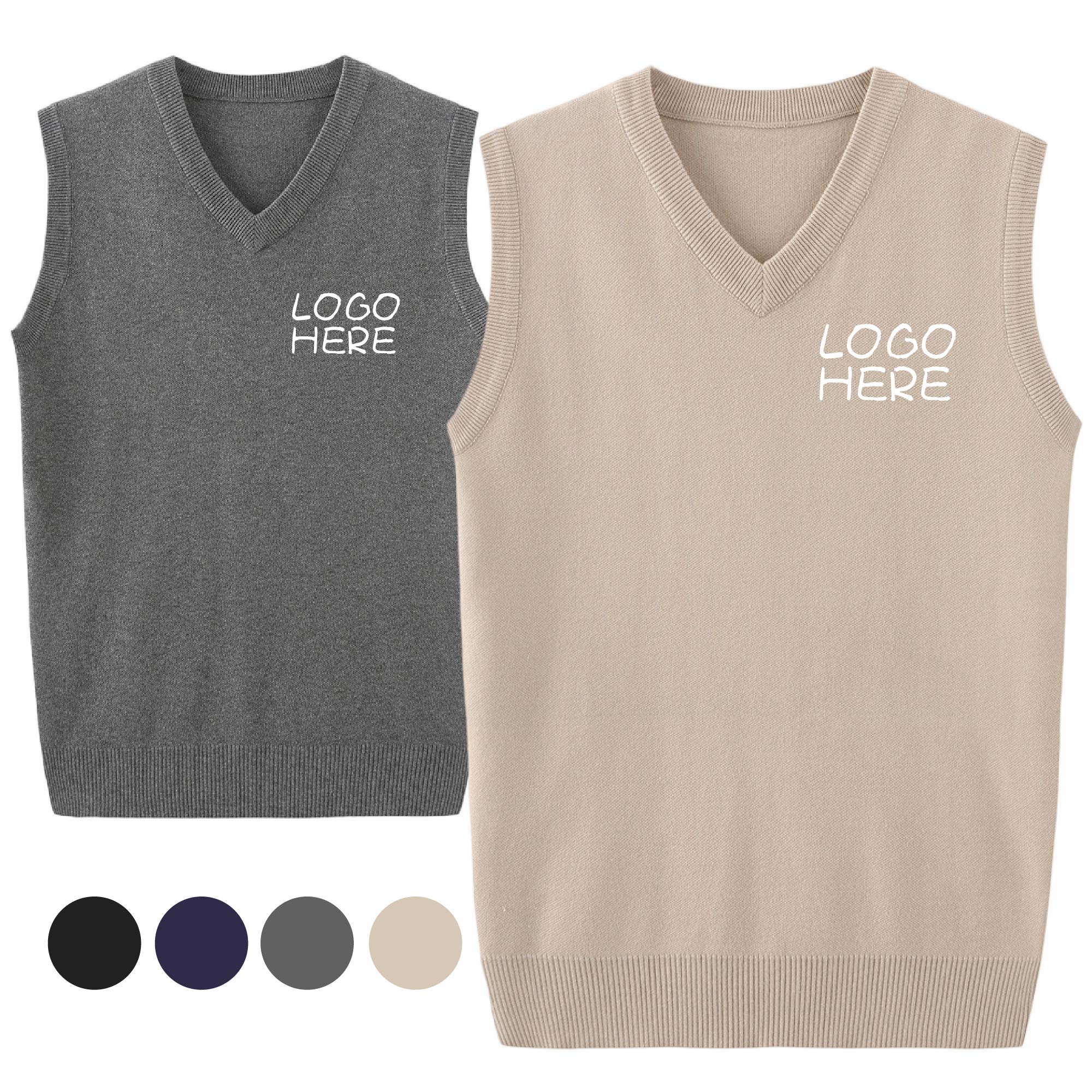 Sleeveless V-Neck Sweater 2