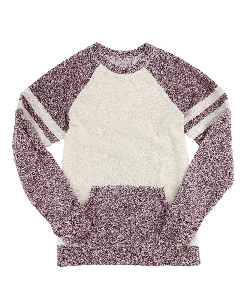 Women's Cozy Contrast Fleece Crewneck Pullover - L04 8