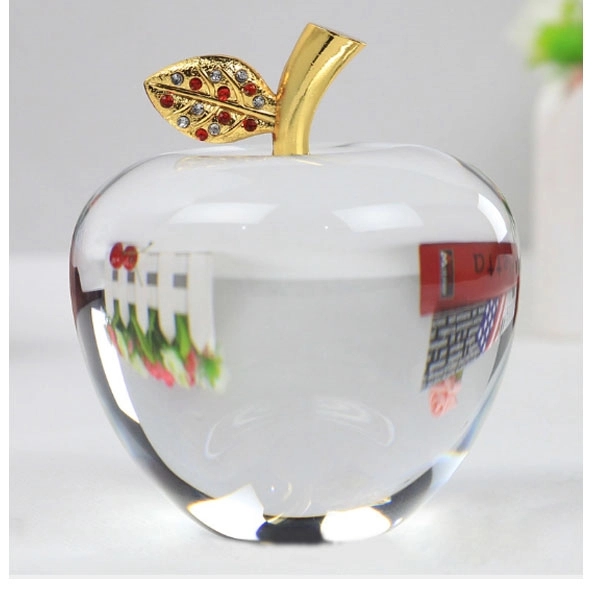 Crystal Apple Paperweight 7