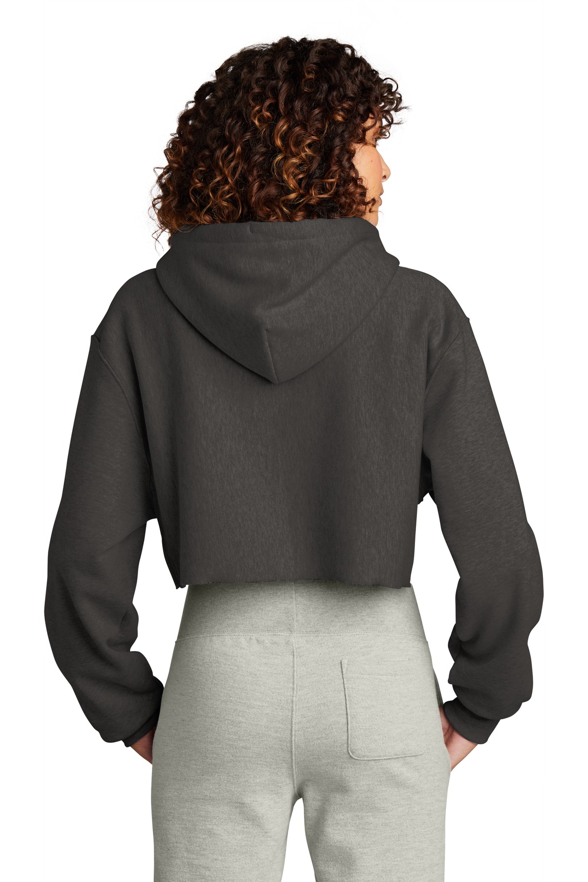 Champion Women's Reverse Weave Cropped Cut-Off Hooded Sweatshirt RW01W 42