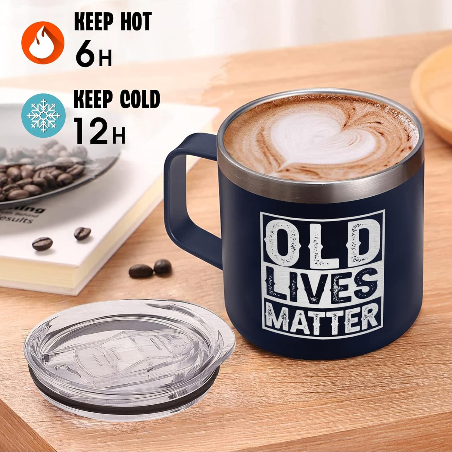 Coffee Mugs 14oz Stainless Steel Tumbler With Lid 2