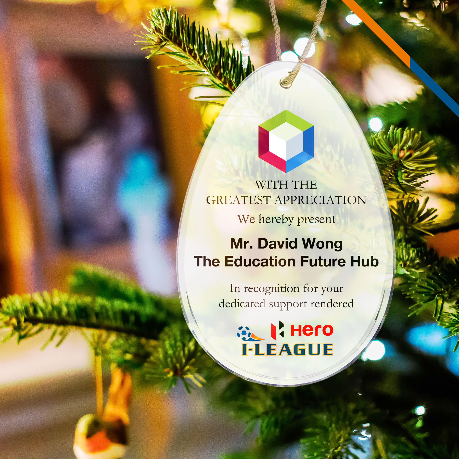 Julia Oval Award Ornament 4
