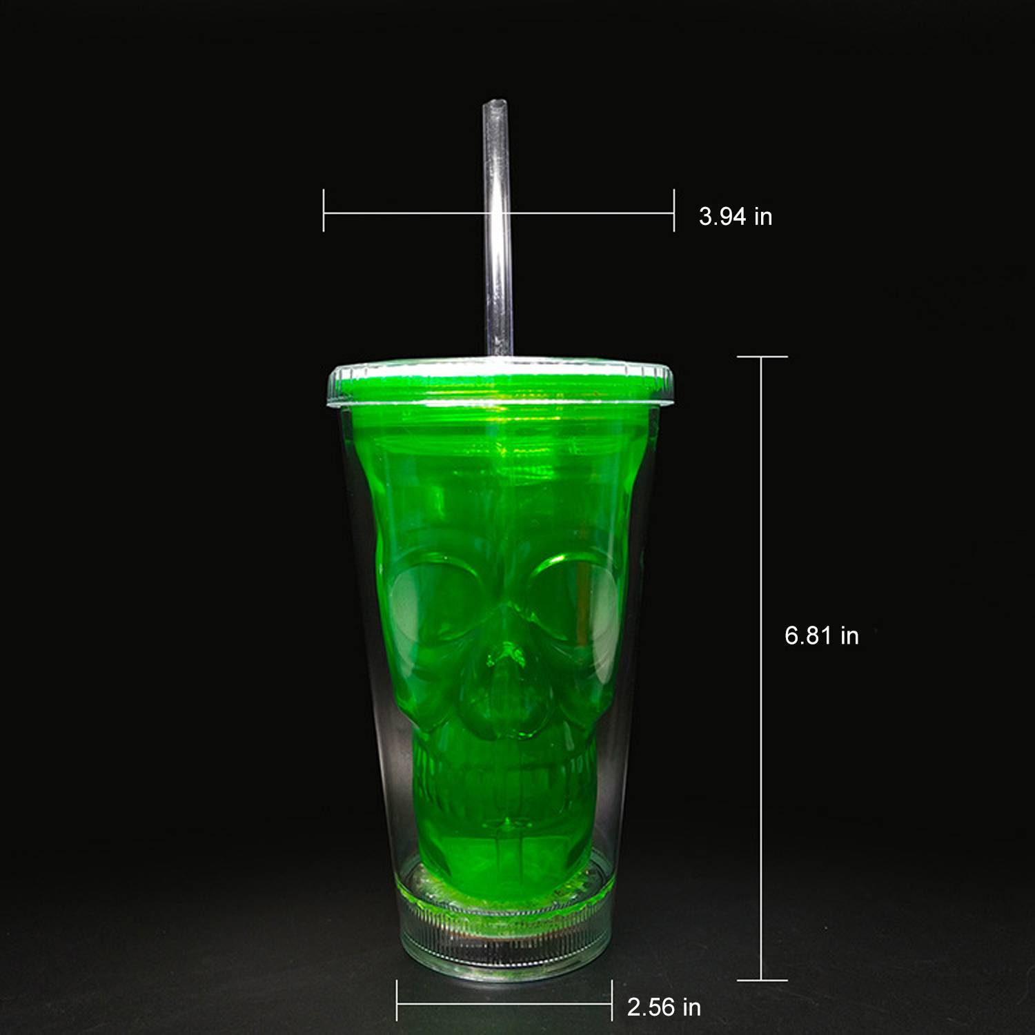 16oz Plastic Led Light Up Tumbler w/ Straw 6