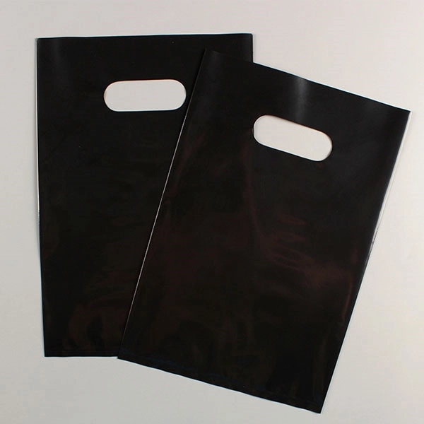 Small Plastic Die-cut Handle Gift Bag - 7" x 10.5" 10