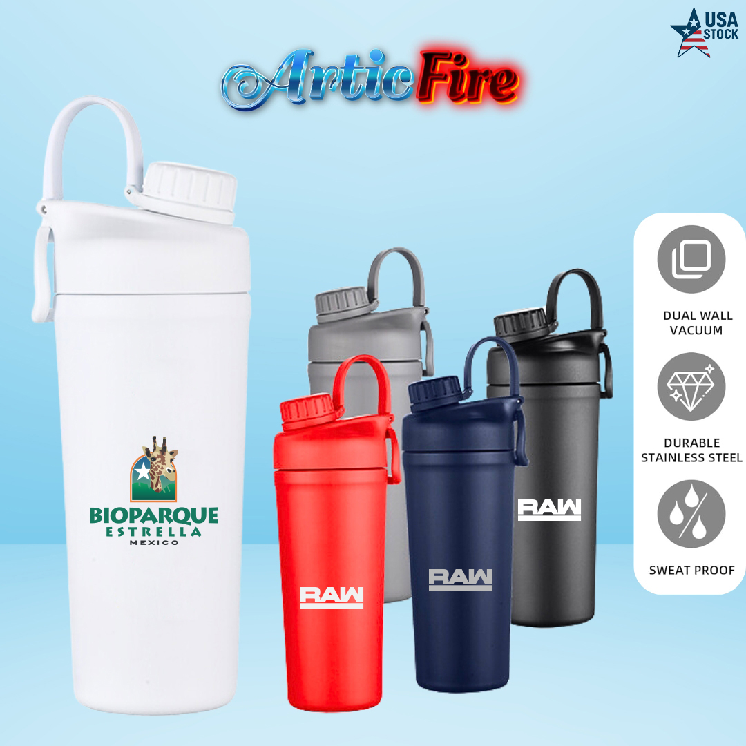ArticFire 26oz Double Wall Stainless Steel Ice Shaker Bottle 7
