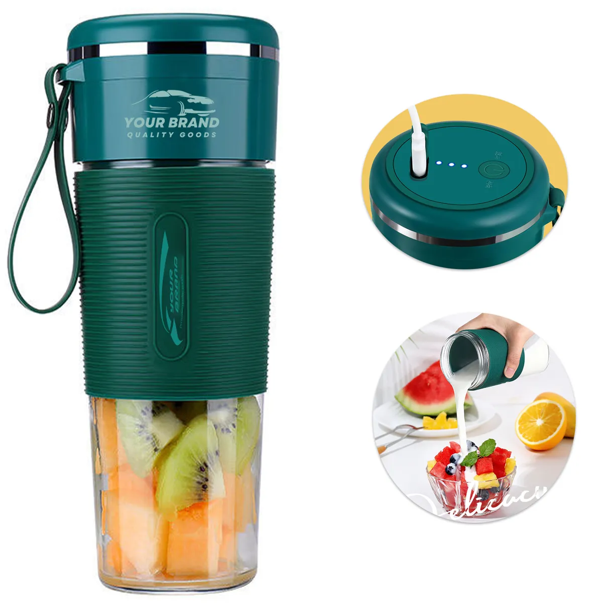 Kitchen Travel Portable Blender USB Rechargeable Juicer 4