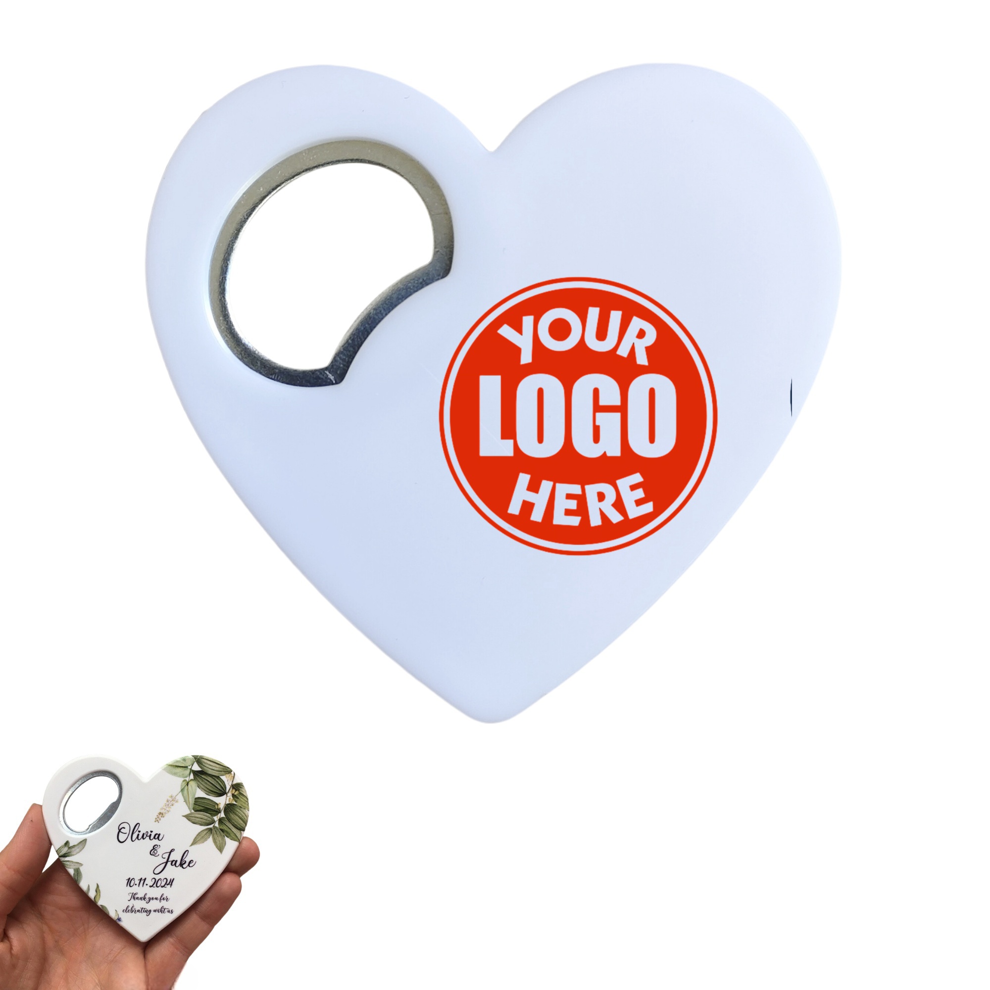 Customized Heart Shaped Bottle Opener 2