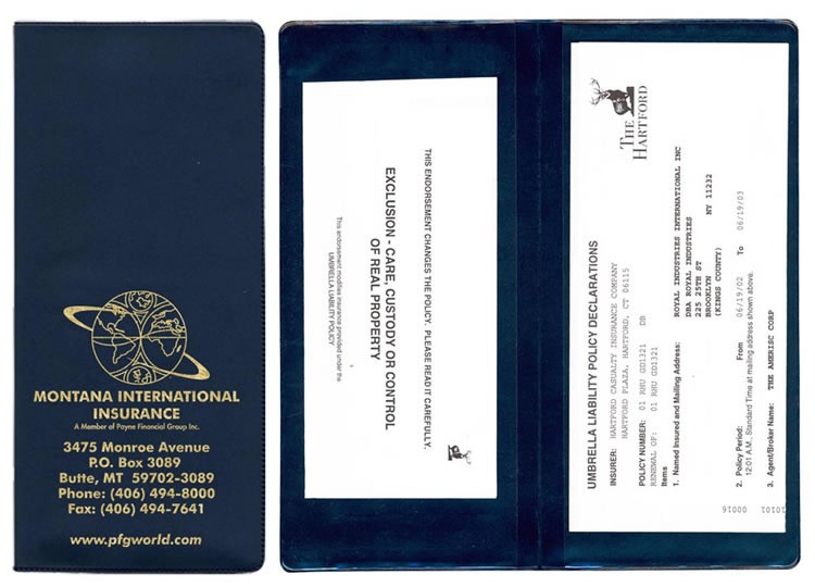 Policy and Document Holder with 2 clear FULL pockets 4