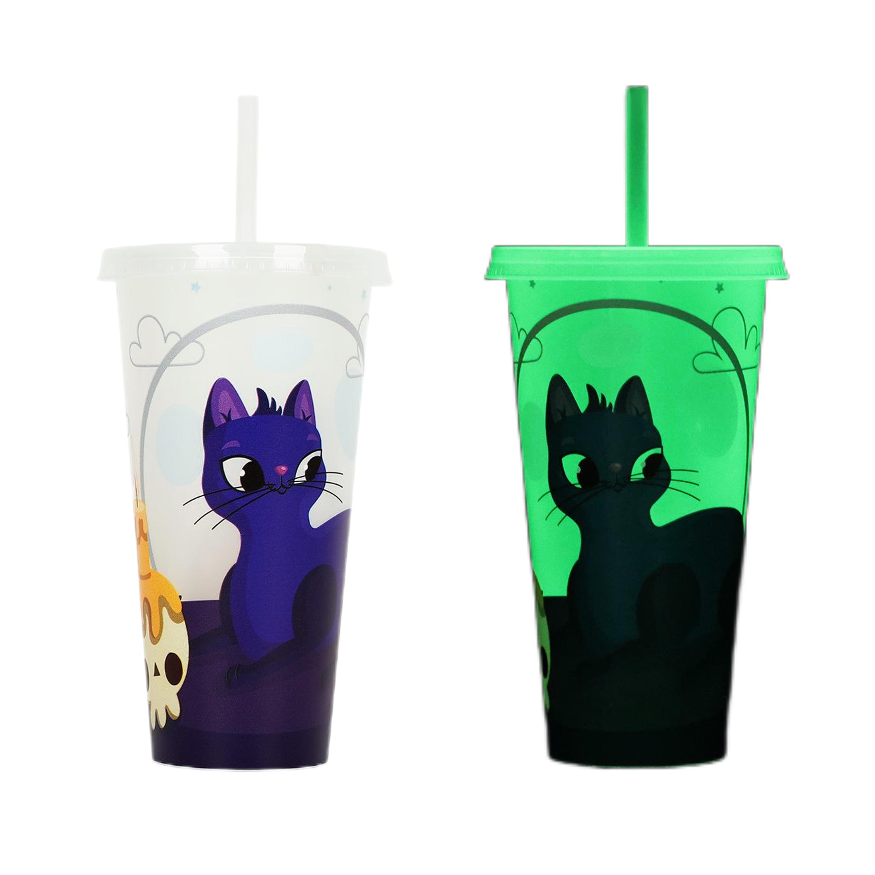 Halloween Glow In The Dark Tumbler With Straw (direct import) 6