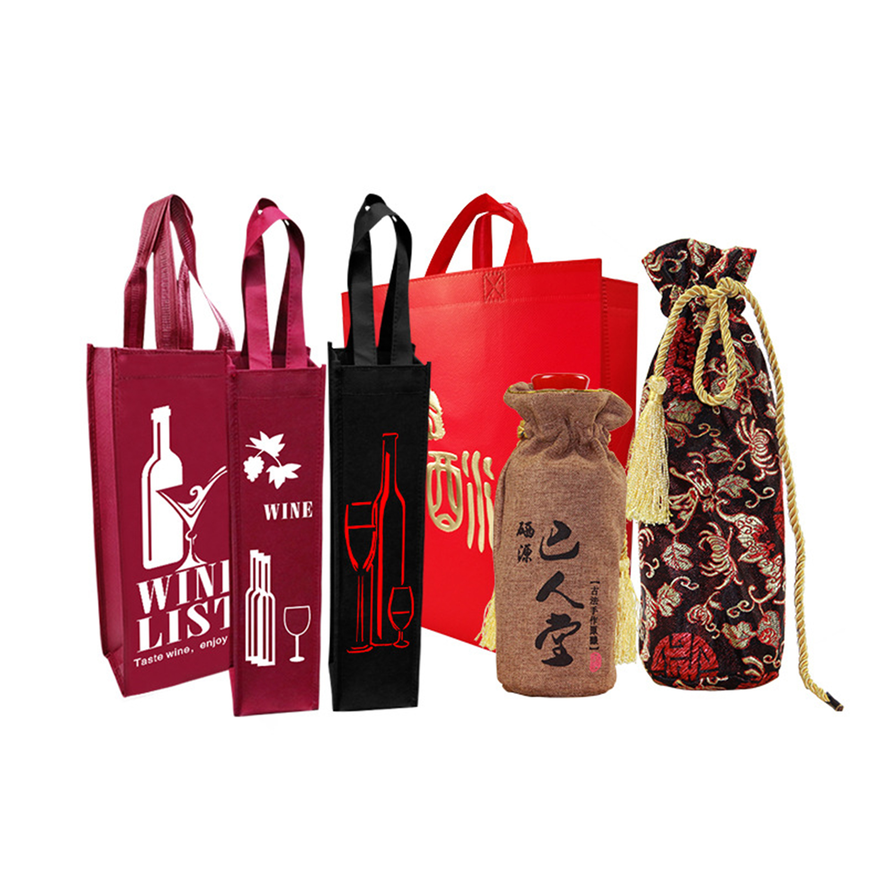 Non-woven Wine Tote Bag 1