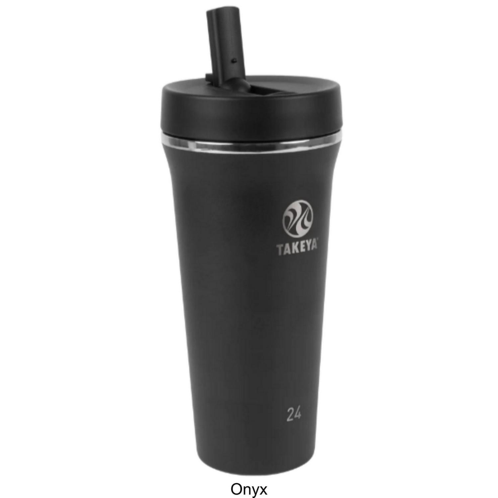 24 oz Takeya® Stainless Steel Insulated Tumbler w/ Straw Lid