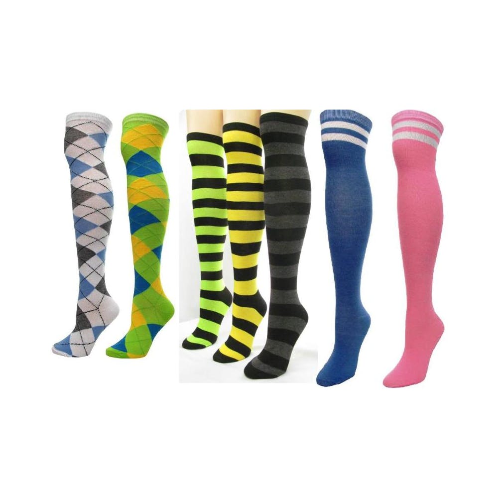 Women's Thigh-High Socks - Size 9-11 Assorted Designs 1