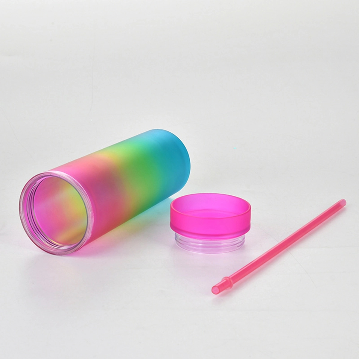 16 Oz Colorful Straw Cup 4