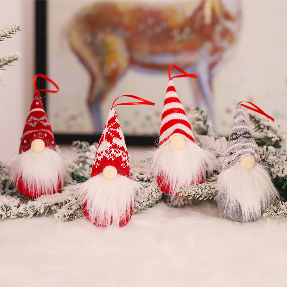 Christmas White Beard Doll Knitted Pendant 2