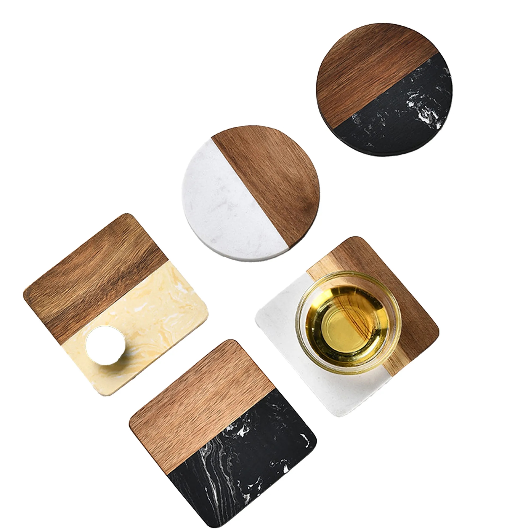 Marble and Wooden coaster MOQ20pcs 8