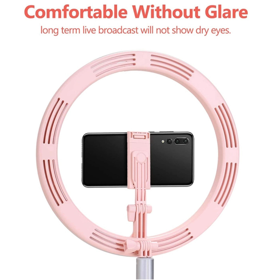 LED Ring Light With Cell Phone Holder for Live 9
