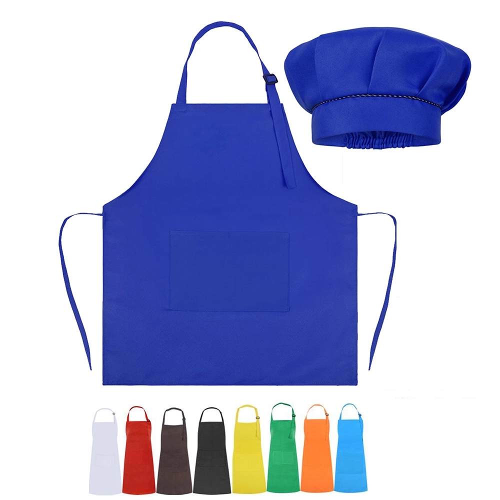 Kids Aprons Chef Hats Set 16