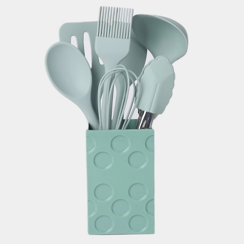 Non-Stick Silicone Cooking Utensils Set with Holder 3
