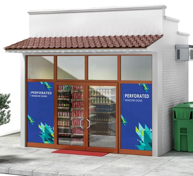 Perforated Window Signs or One Way Vision Sign. (1ft x 1ft) 1