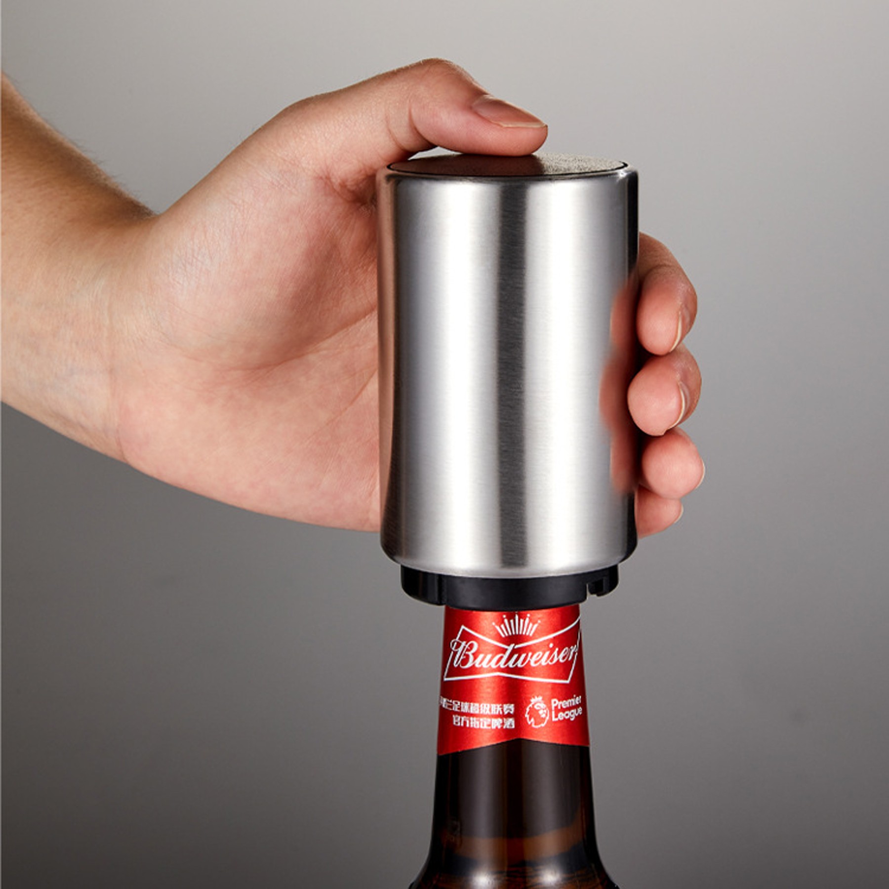 Stainless Steel Press Bottle Opener 2