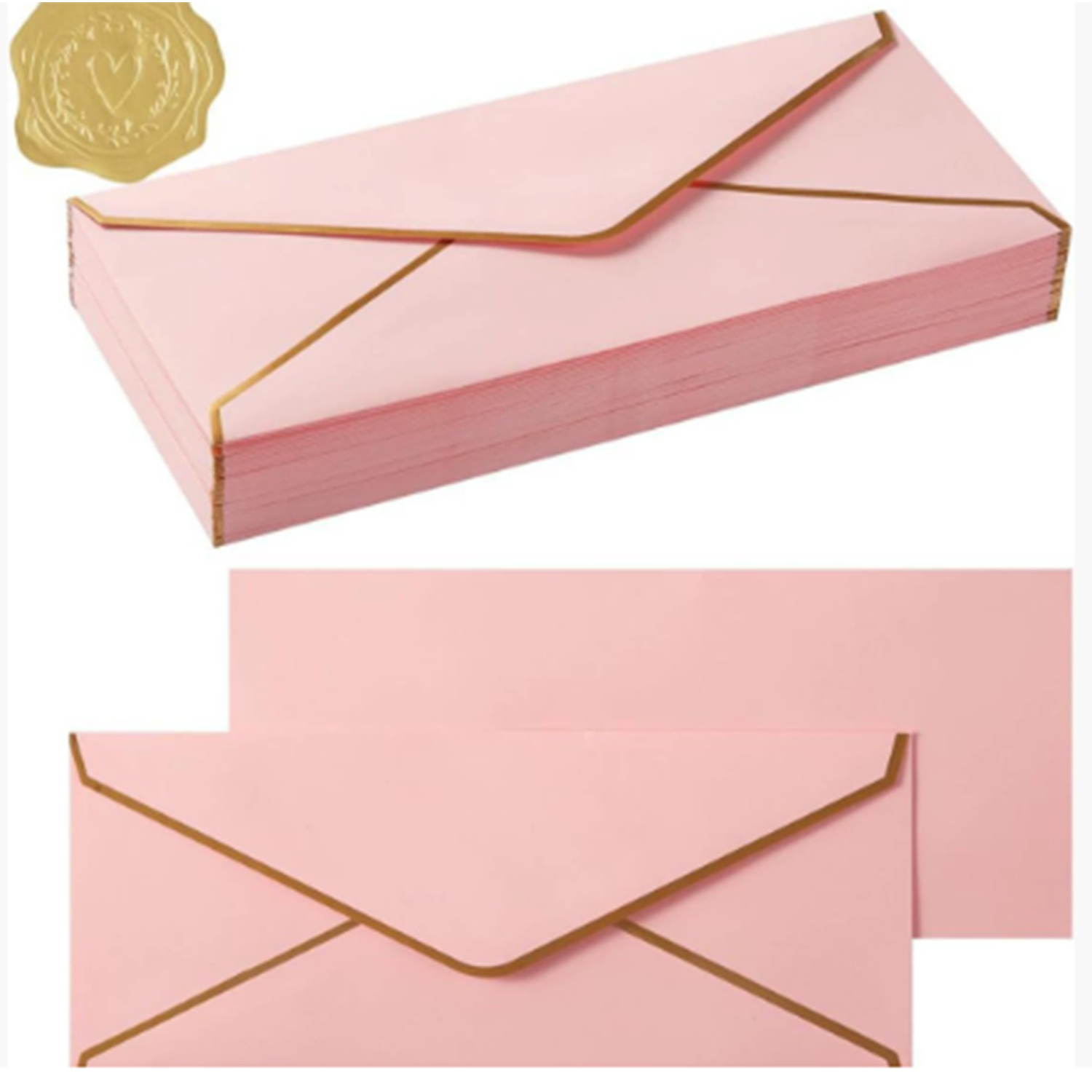 Elegant Gold-Foil Invitation Envelope 21
