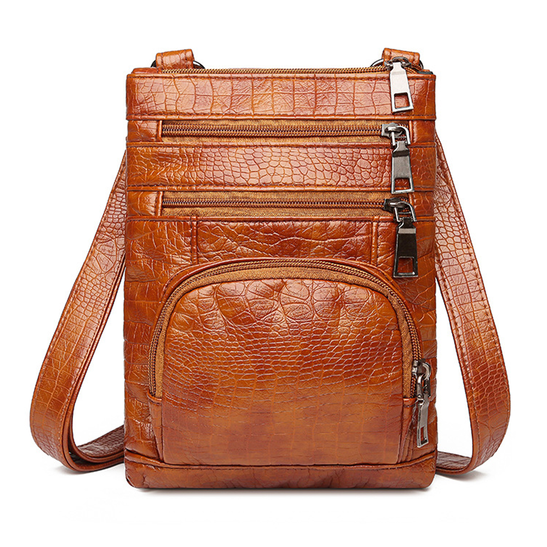 Leather Multi-Pocket Crossbody Bag 2