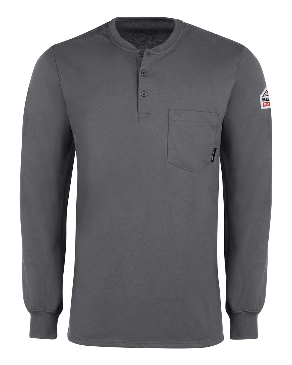 Men's Long Sleeve Tagless Henley Shirt - SEL2 12