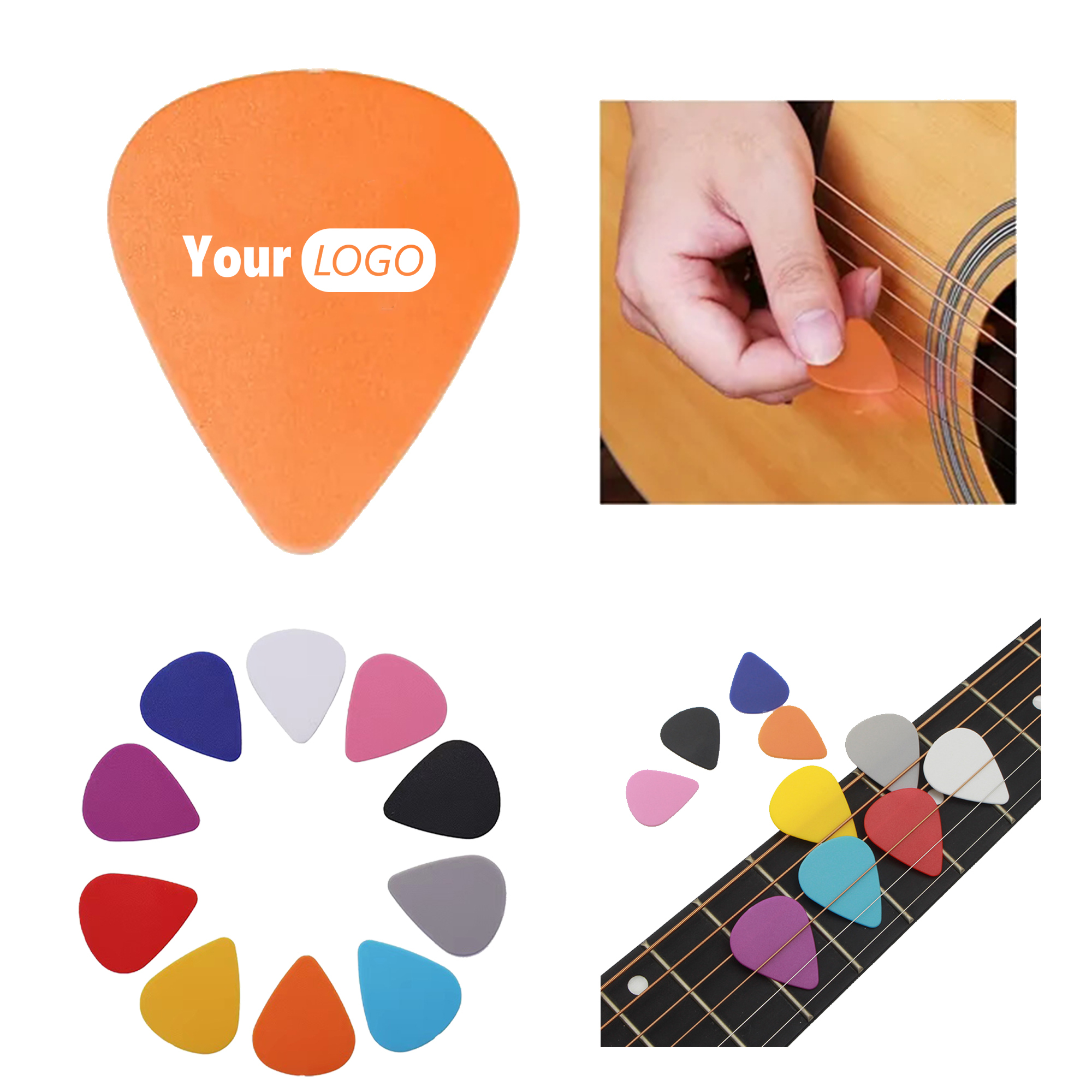 Custom Thin Plastic Guitar Pick 3