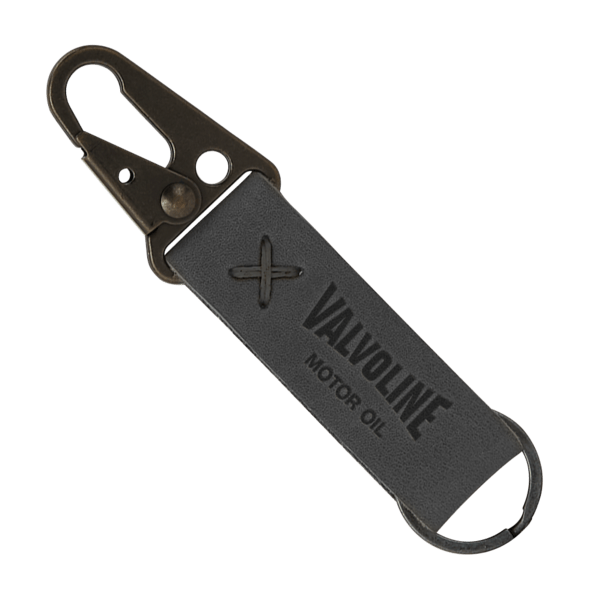 Busker Leather Keychain with Antique Nickel Carabiner 65