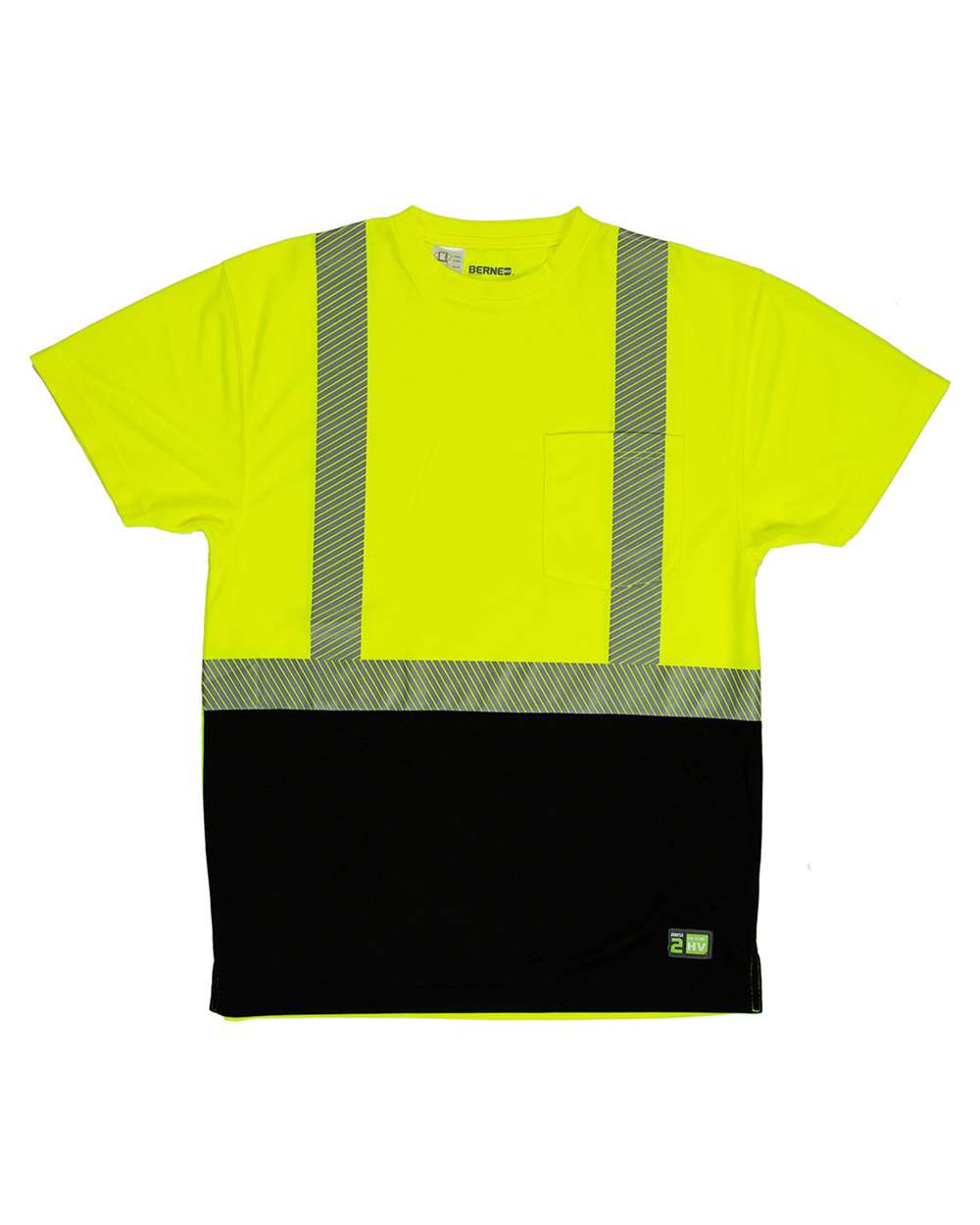 Men's Hi-Vis Class 2 Color Blocked Pocket T-Shirt - HVK017 6