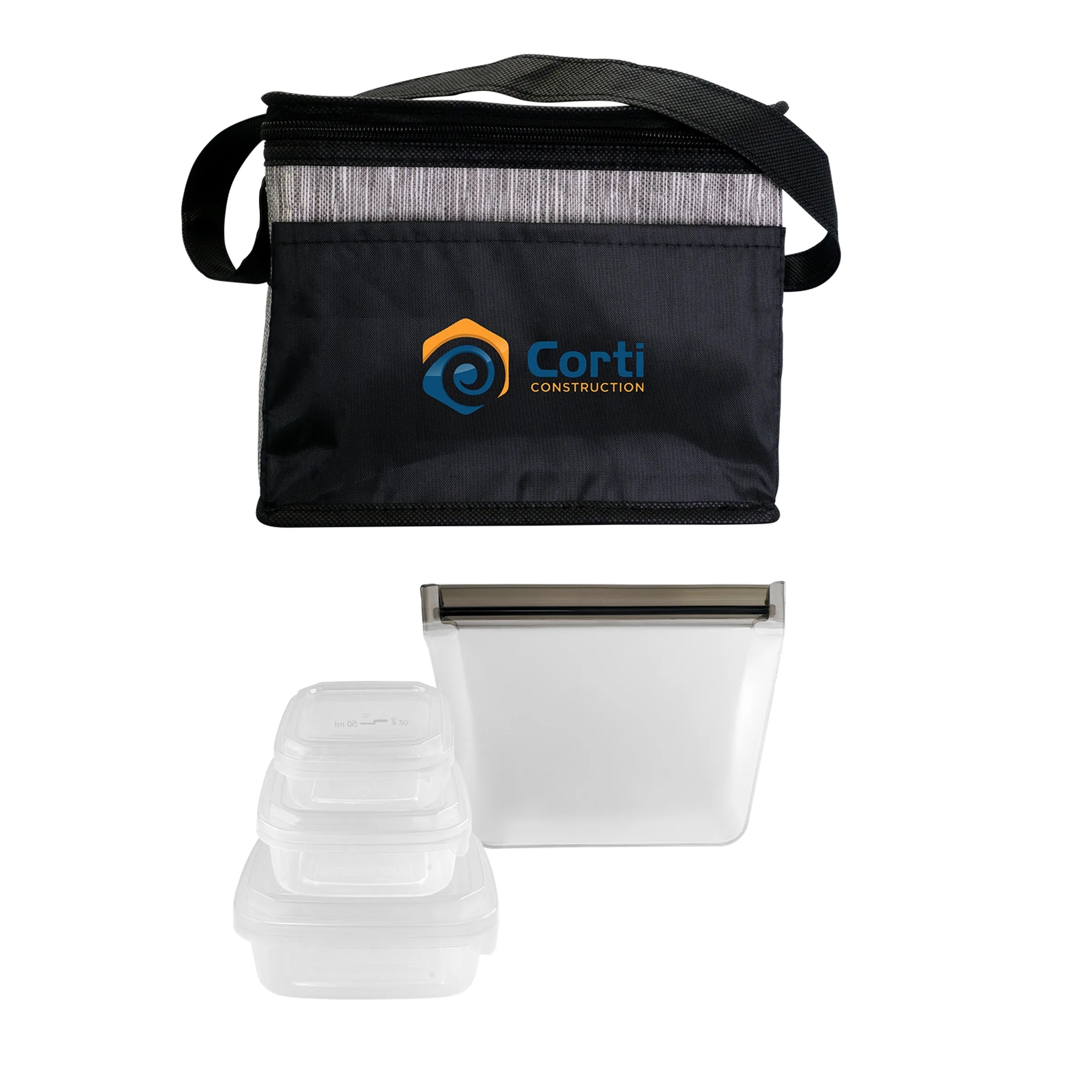 Black Graph Portion Control Reusable Lunch Set 3