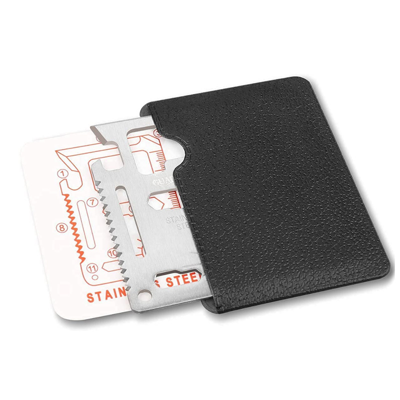 Pocket Survival Multifunction-Tool with Leather Cover 2