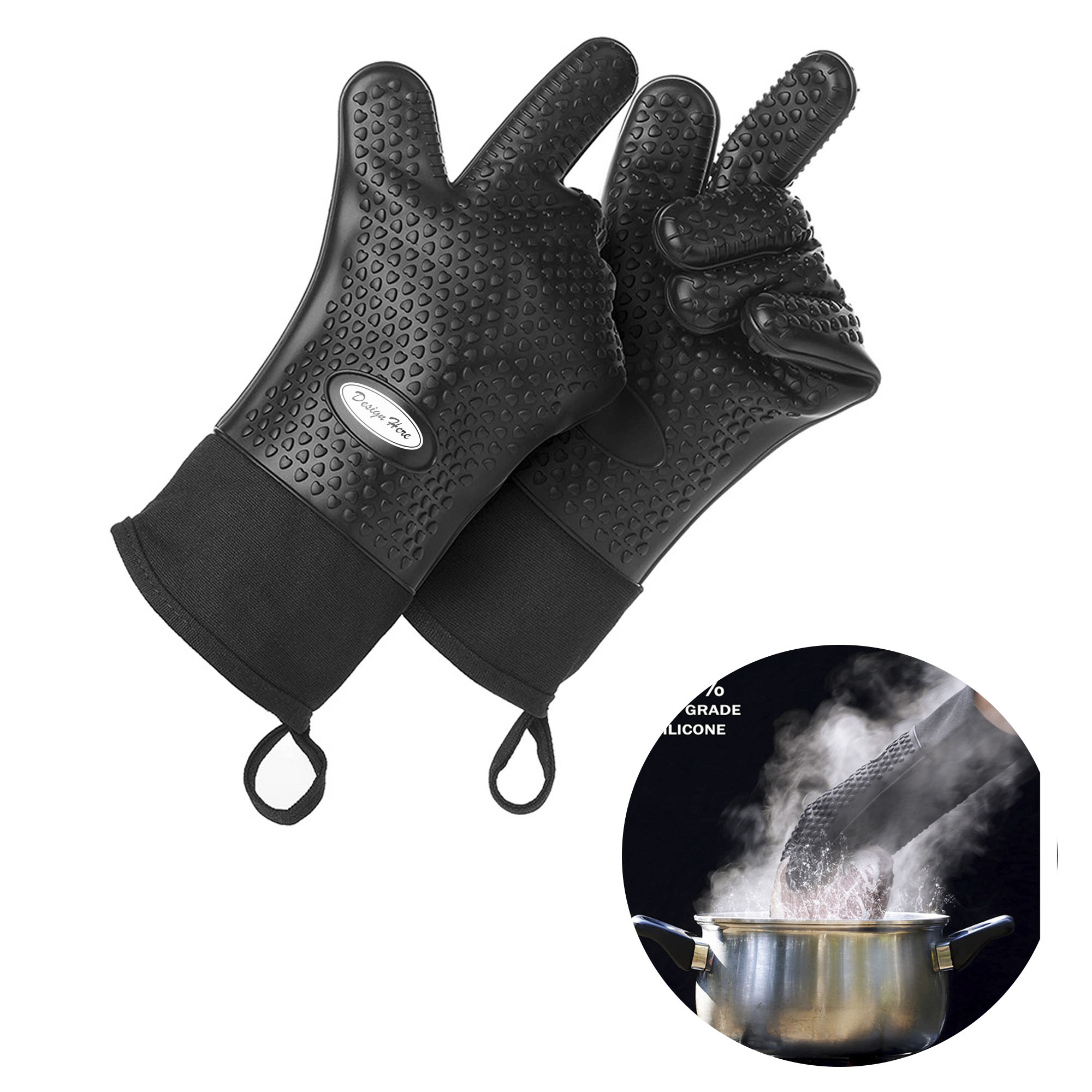 Flexible Kitchen Silicone Mitts for Hot Dishes 3