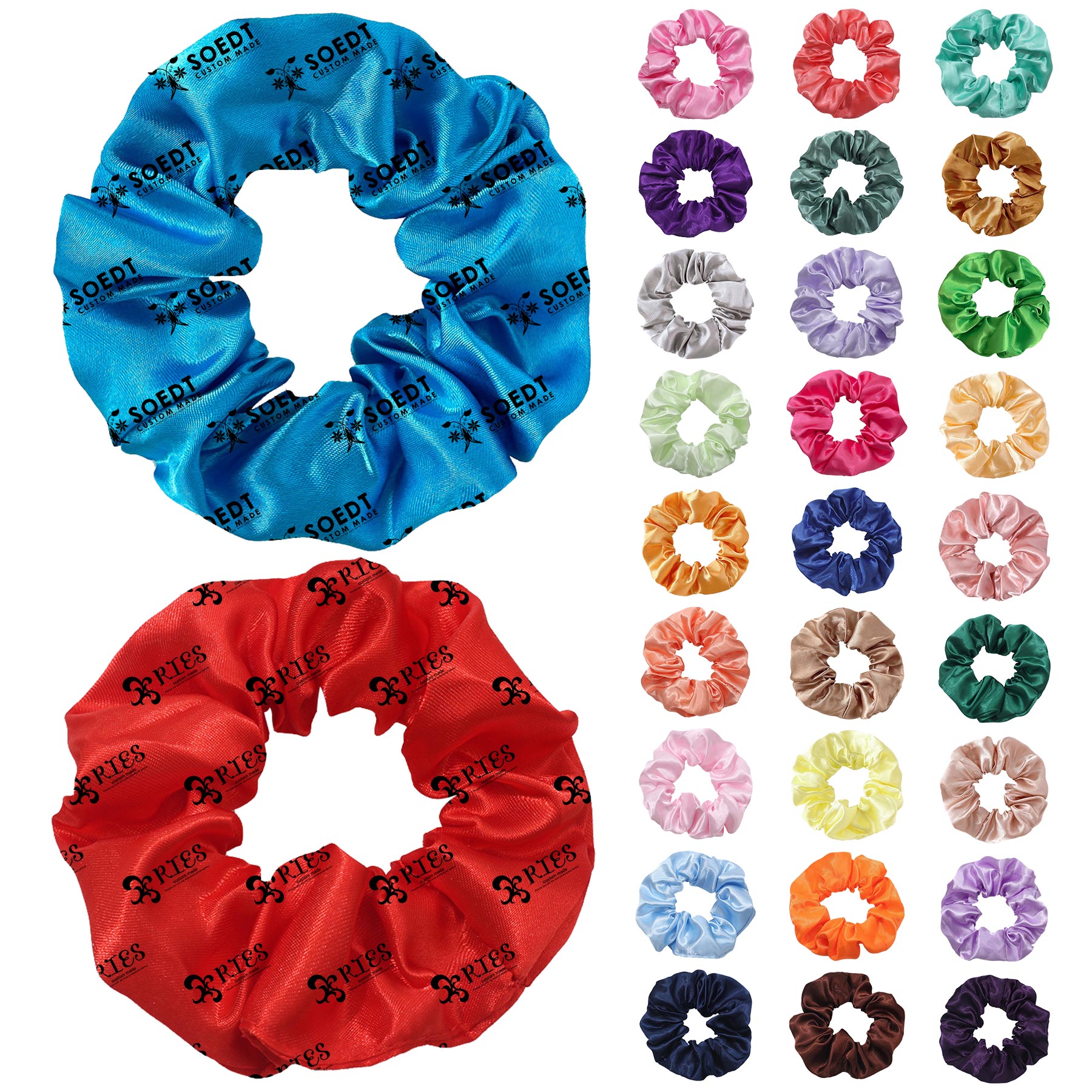 Full Color Printed Stain Hair Scrunchies 3